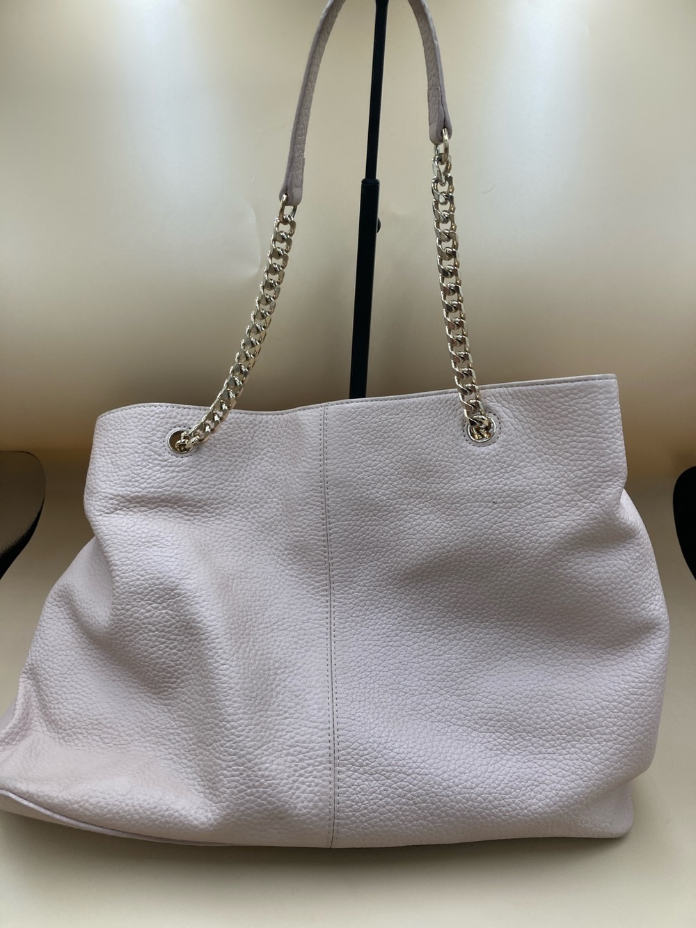 14th & Union Pale pink blush Shoulder Tote with Gold Chain Handles - Picture 2 of 12